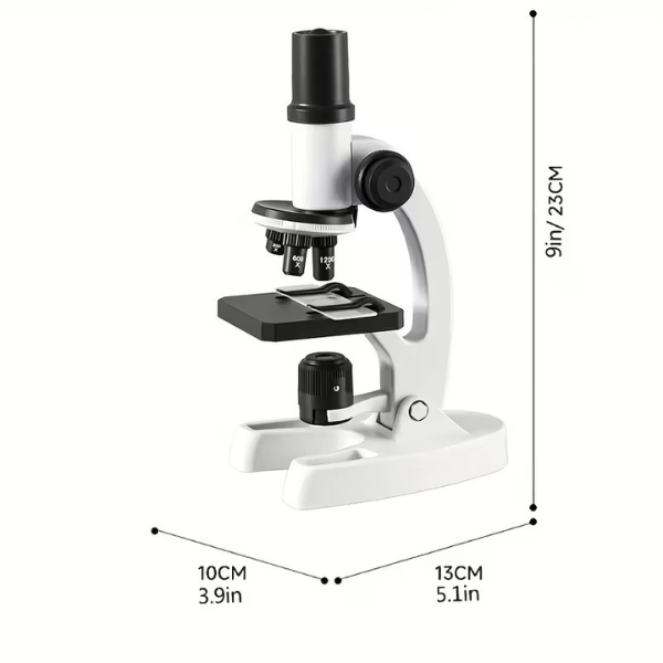 🔬 Microscope Educatif pour enfants🤩3 niveaux de grossissement (300x à 1200x)