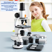 🔬 Microscope Educatif pour enfants🤩3 niveaux de grossissement (300x à 1200x)