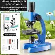 🔬 Microscope Educatif pour enfants🤩3 niveaux de grossissement (300x à 1200x)