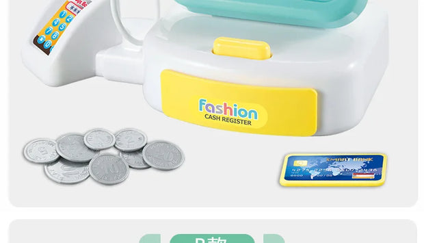 Children play at home toy electric simulation supermarket cash register cartoon frog animal shopping cart computer baby gift